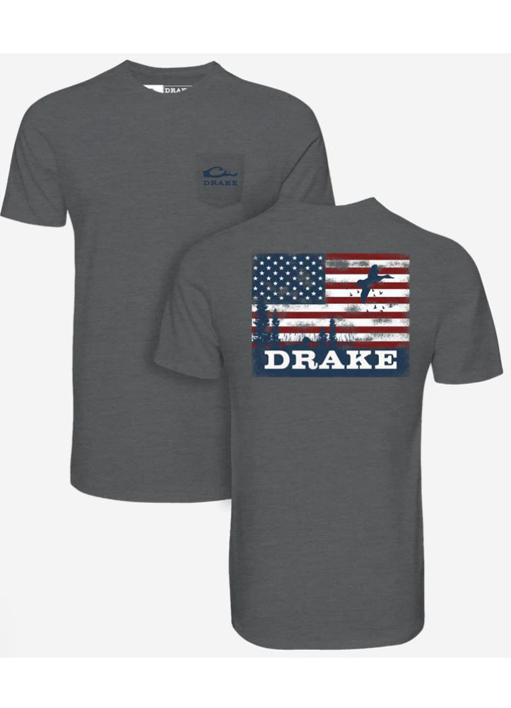 Americana Scenic SS in Graphite Heather by Drake
