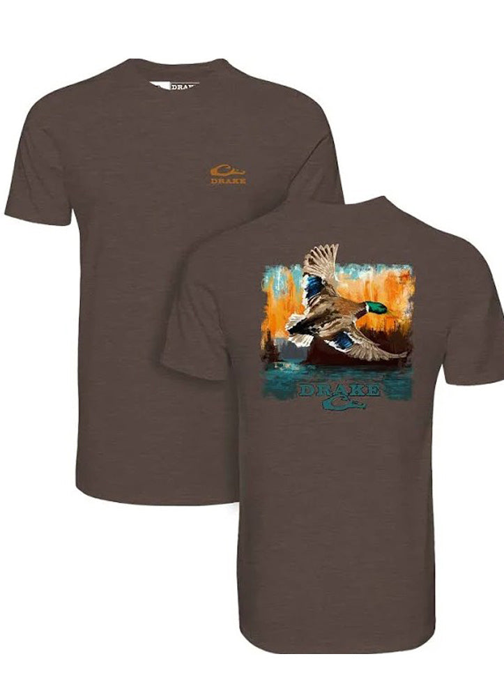 Watercolor Mallard SS in Chocolate Brown by Drake