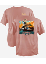 Watercolor Mallard Cotton SS in Terracotta by Drake