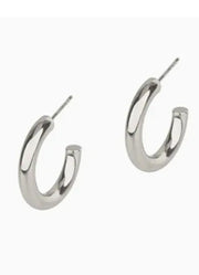 Silver Hoop Earrings by Whats Hot