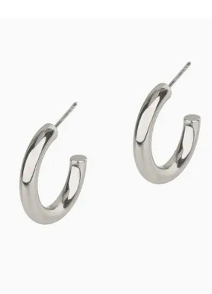 Silver Hoop Earrings by Whats Hot