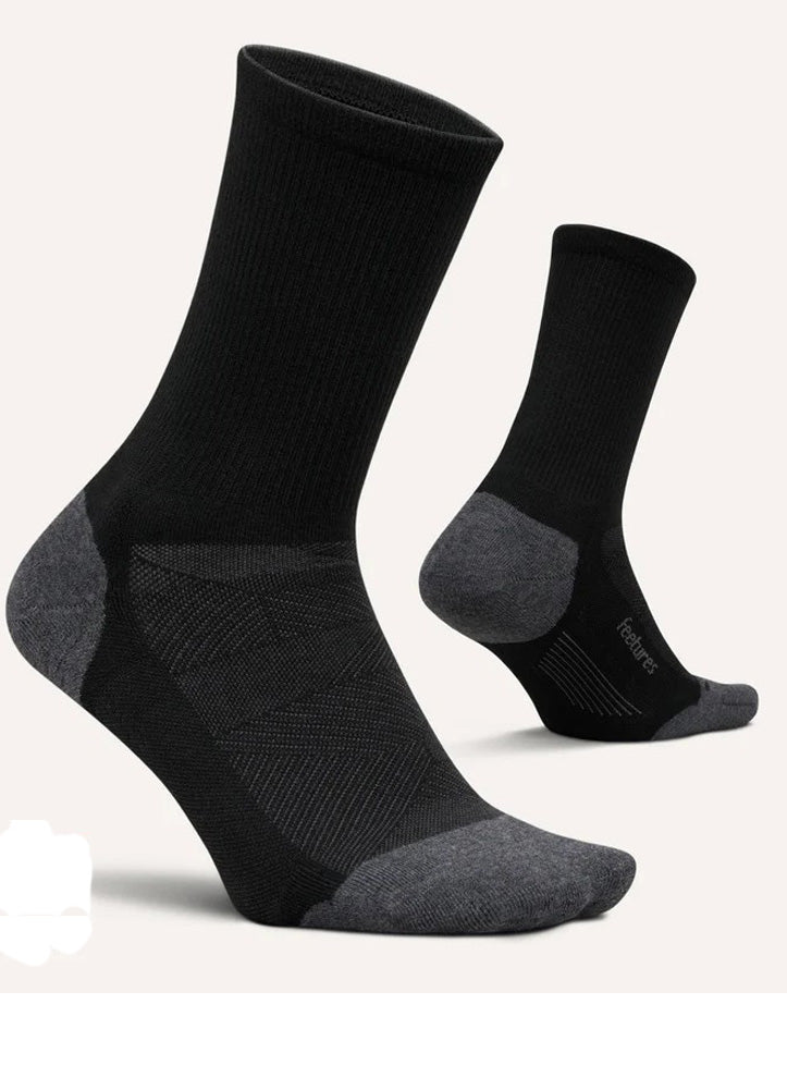 Elite Max Cush Mini Crew Black by feetures
