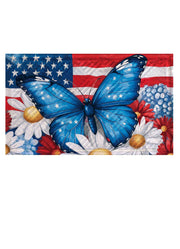 Patriotic Butterfly Embossed Mat by Evergreen