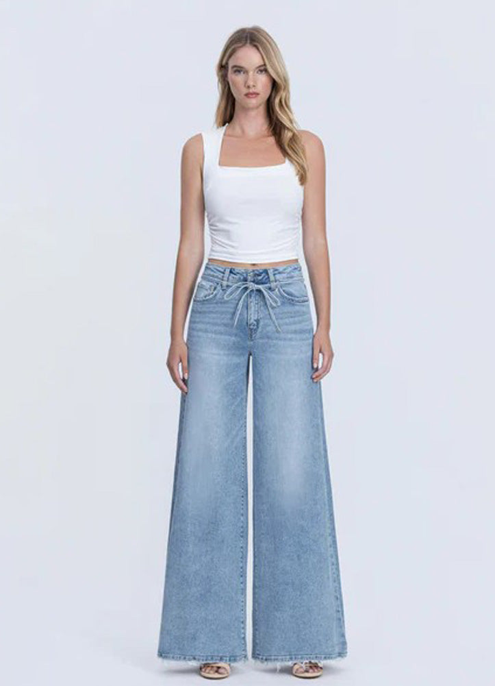 Super HR Palazzo Pants with Waist Tie by Flying Monkey