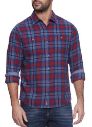 Penton LS Flannel in Navy Red by Flag and Anthem