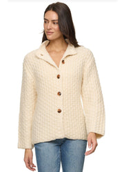 Marlena Sweater Jacket in Cream by Flag and Anthem