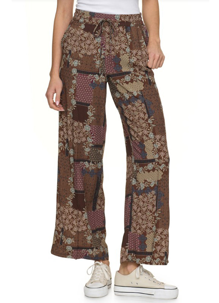 Jemison Printed Pull On Pants in Brown Combo by Flag and Anthem