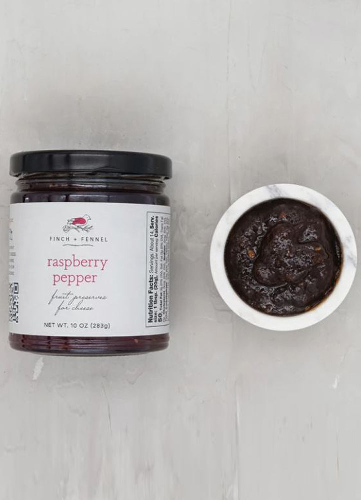 Raspberry Pepper Cheese Preserves by Finch + Fennel
