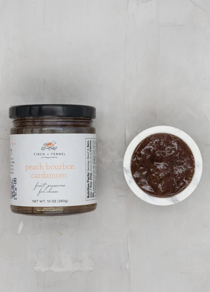 Peach Bourbon Cardamom Cheese Preserves by Finch + Fennel