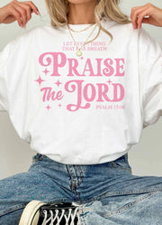 Praise The Lord Oversized Tee in White by Good Day Street