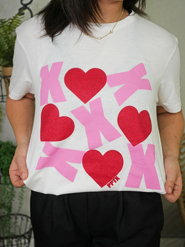 XOXO Glitter Hearts by Prickly Pear