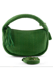 Woven Handbag in Bright Green by L Artiste