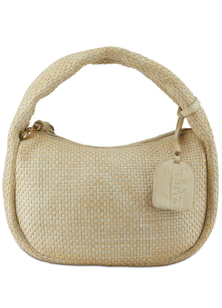 Woven Handbag in Light Beige by L Artiste
