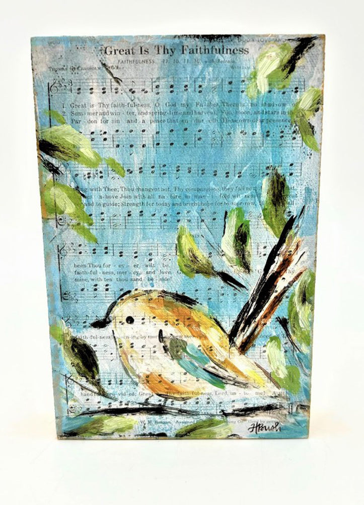 Handpainted Bird Table Sign by Trade Cie