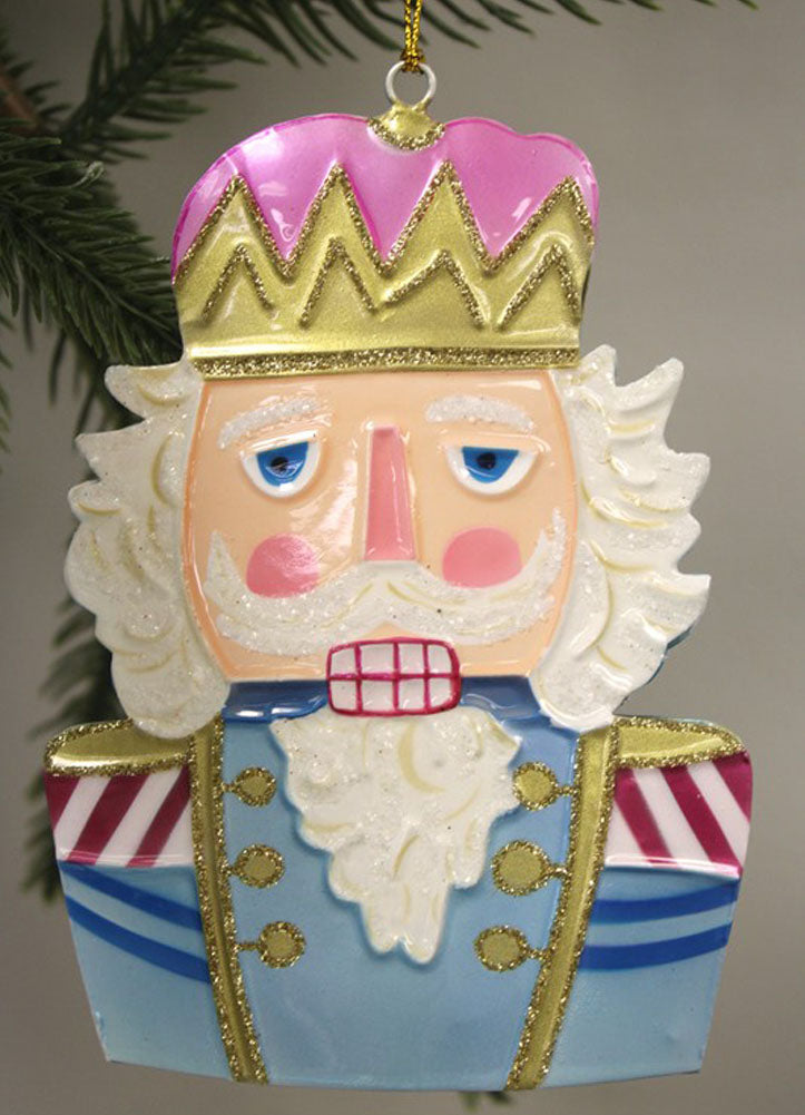 Handpainted Molded Metal Nutcracker Ornament by Trade Cie