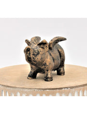 Cast Iron When Pigs Fly Antique Gold by Trade Cie