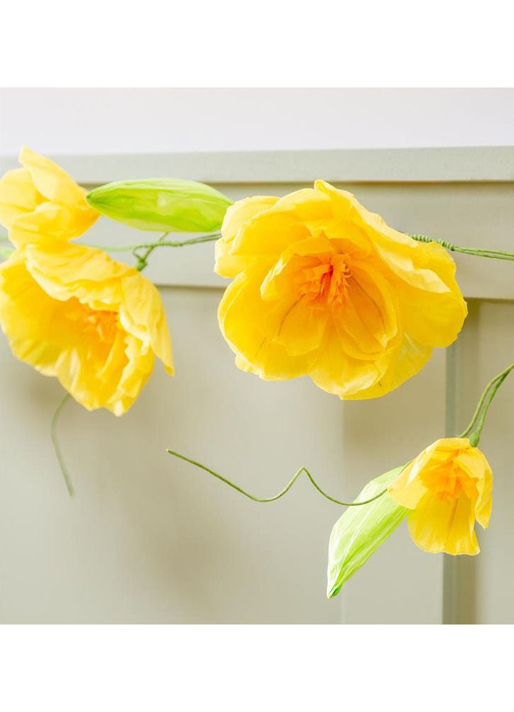 Yellow Flower Paper Garland by Evergreen