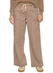 Triana Wide Leg Pants in Brown by Flag and Anthem