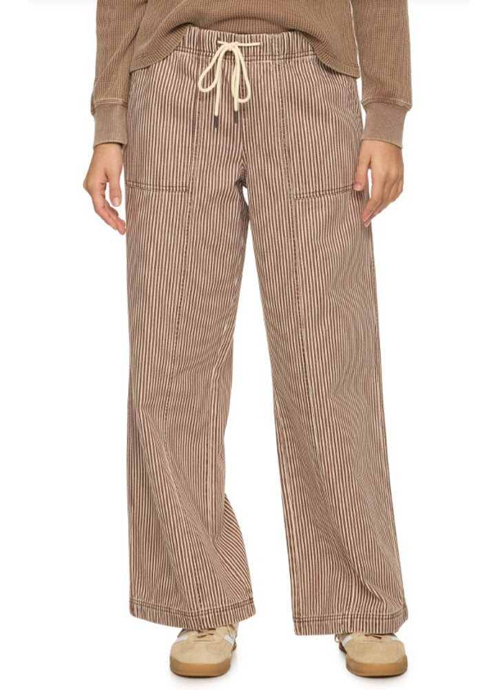 Triana Wide Leg Pants in Brown by Flag and Anthem