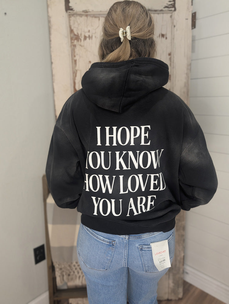 I Hope You Know Hoodie in Black by Elevated Faith