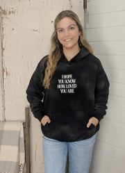 I Hope You Know Hoodie in Black by Elevated Faith