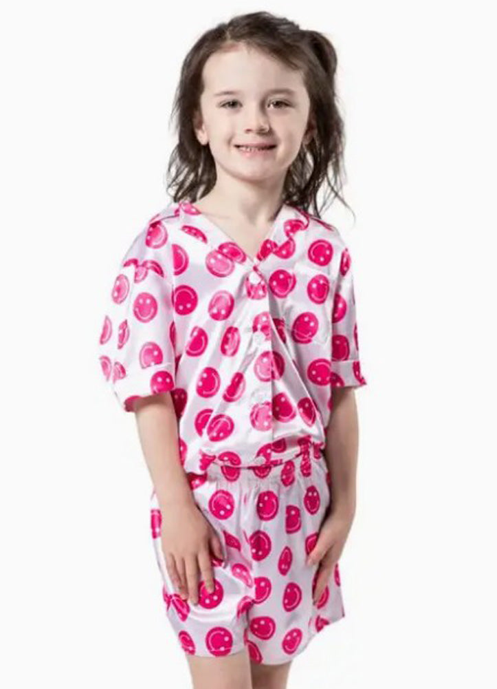 Sweet Smiles Silky Satin Pajamas by Jane Marie