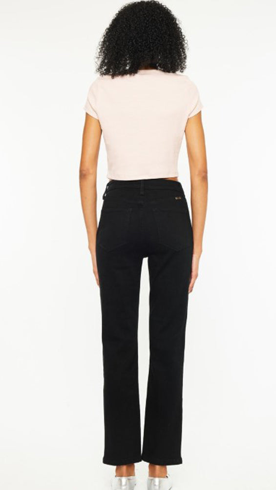 HR Slim Straight Black Jeans by KanCan