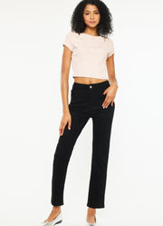 HR Slim Straight Black Jeans by KanCan
