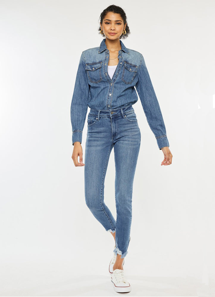 HR Ankle Skinny Medium Jeans by KanCan
