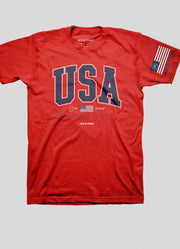 USA Strong Red Tee by Kerusso