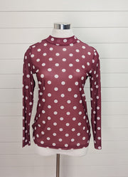 Kickoff Season Maroon Mesh Top by Sterling Kreek