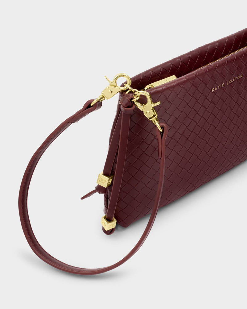 Nova Small Shoulder Bag in Cherry Woven by Katie Loxton