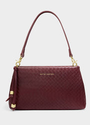 Nova Small Shoulder Bag in Cherry Woven by Katie Loxton