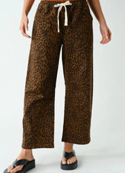 Leopard Lounge Wide Leg Pants by Mono B
