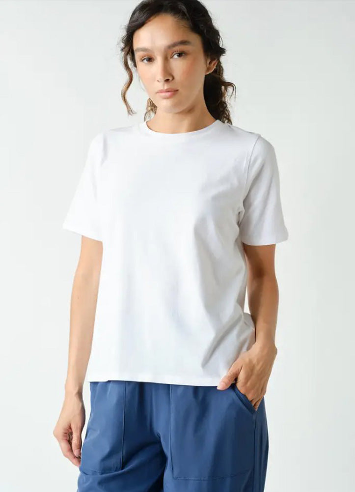 Classic Boxy Fit Tee in White by Mono B