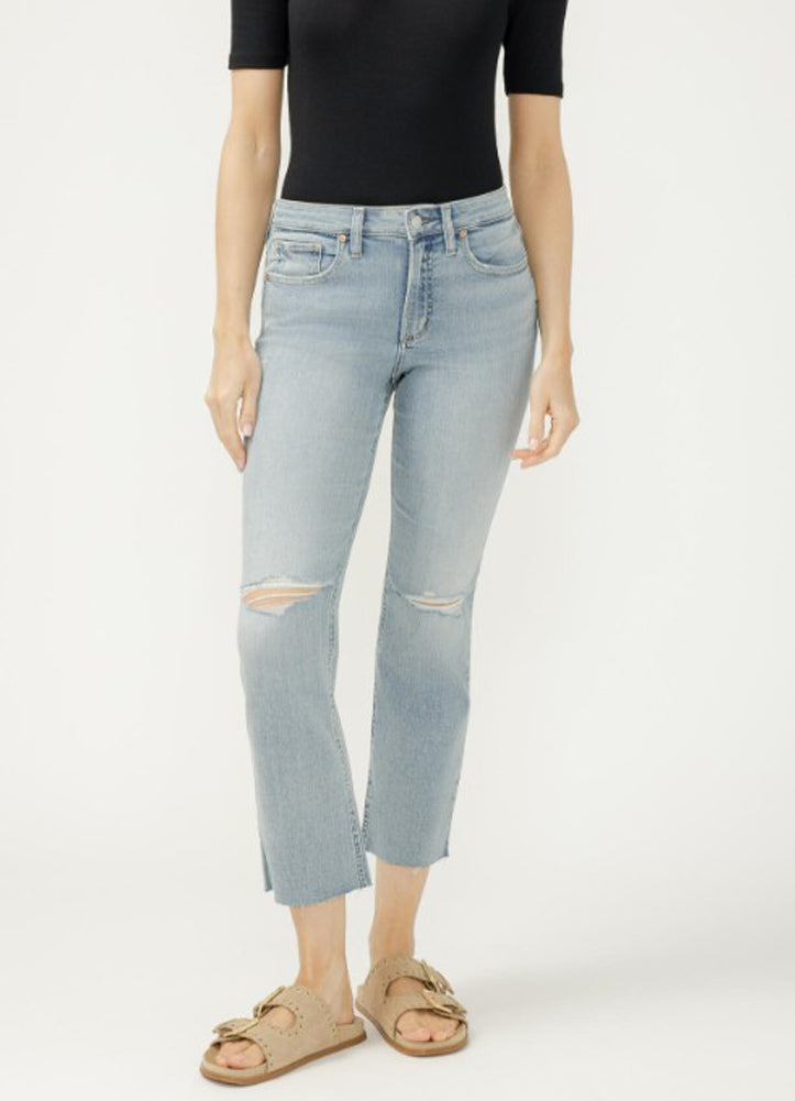 Most Wanted Straight Crop Jeans in Highland by Silver