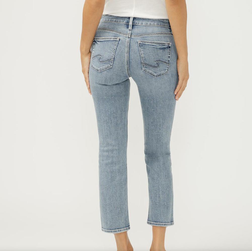Suki Straight Crop in Mother's Beach by Silver Jeans