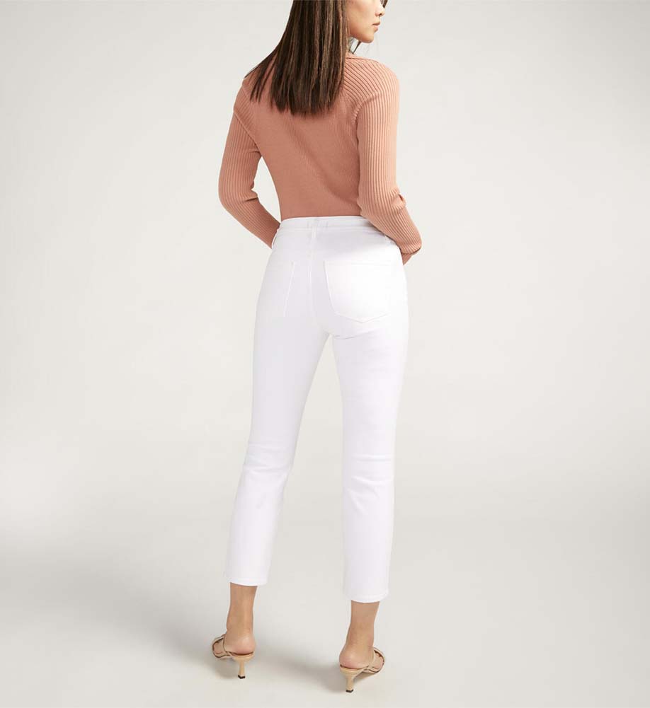Isbister Ankle Straight Jeans in White by Silver Jeans – Martin's