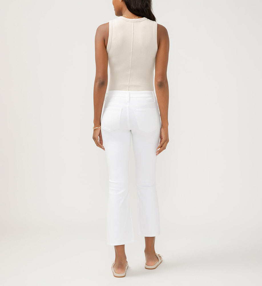 Suki Kick Flare in White by Silver Jeans