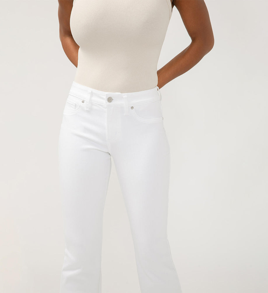 Suki Kick Flare in White by Silver Jeans