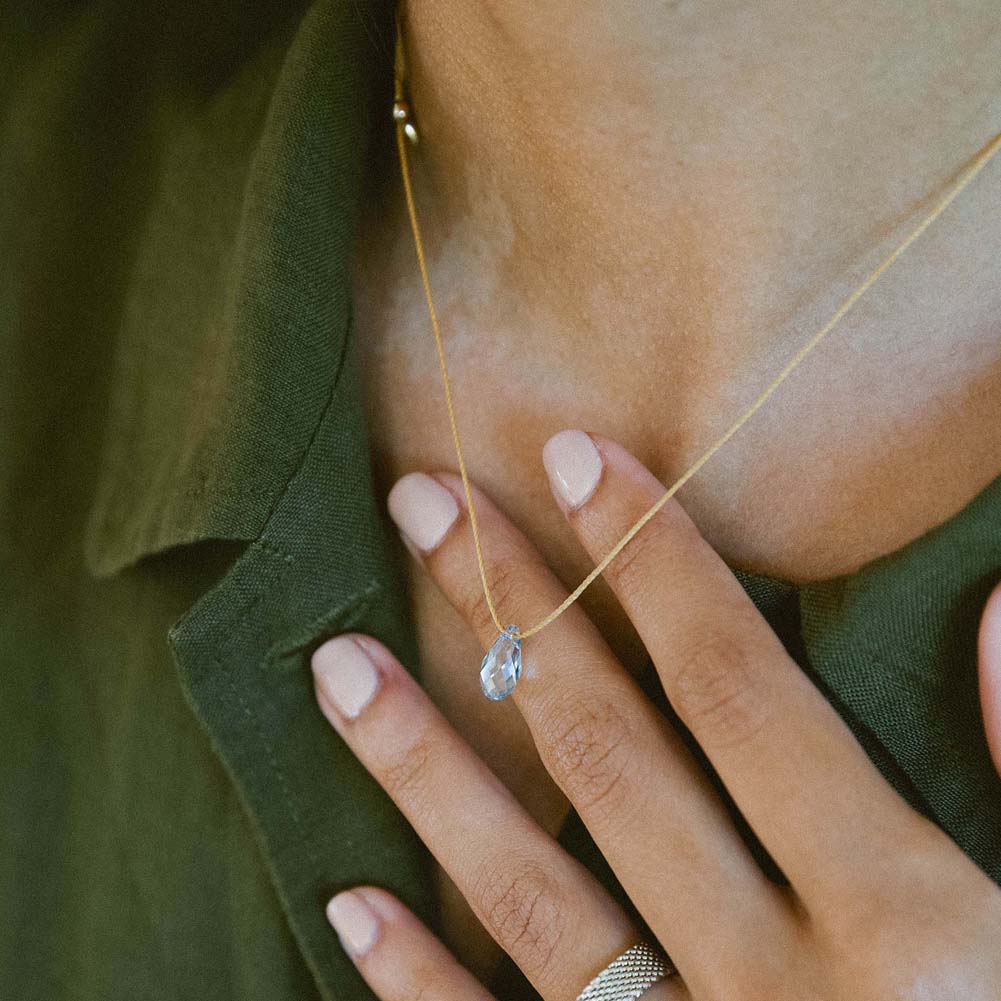 Hyevibe Crystal Slider Necklace in Assorted by &Livy