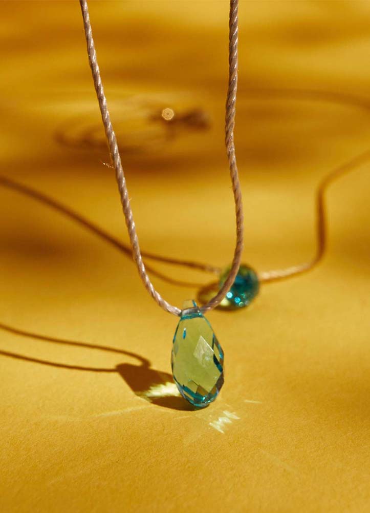 Hyevibe Crystal Slider Necklace in Assorted by &Livy