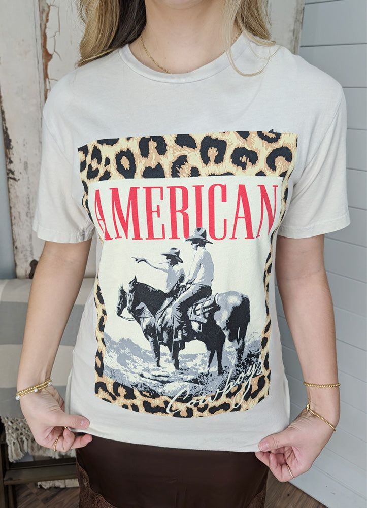 American Cowboy SS in Off White Mineral Wash by Lotus Fashion