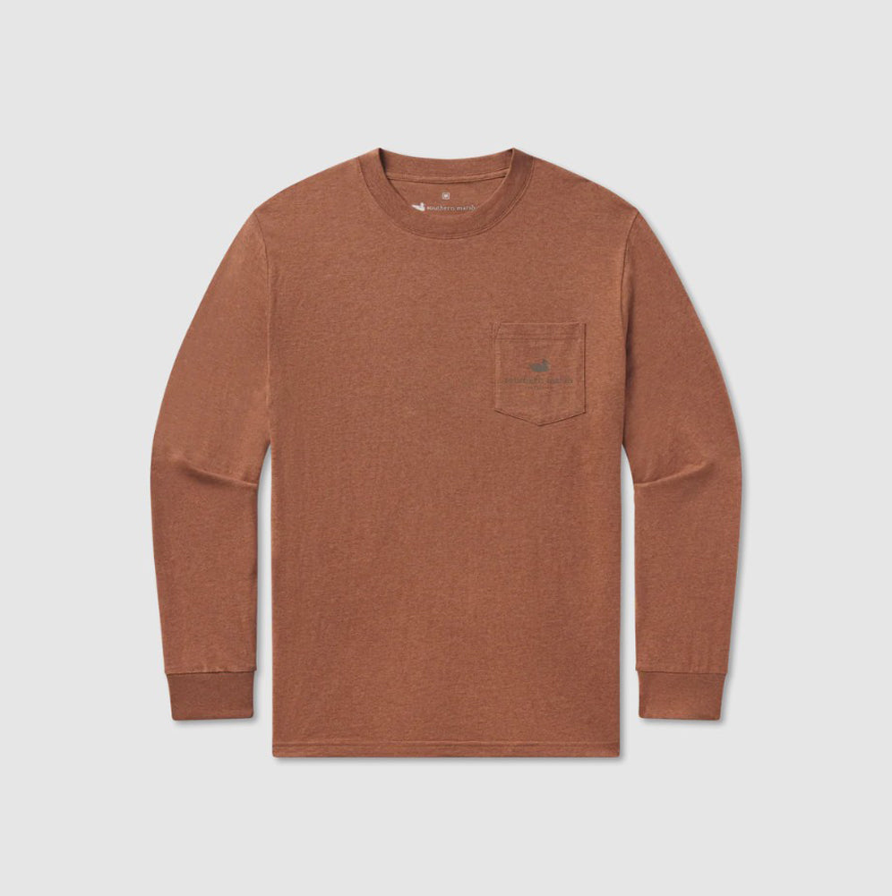 LS Inflight Camo Tee in Washed Walnut by Southern Marsh