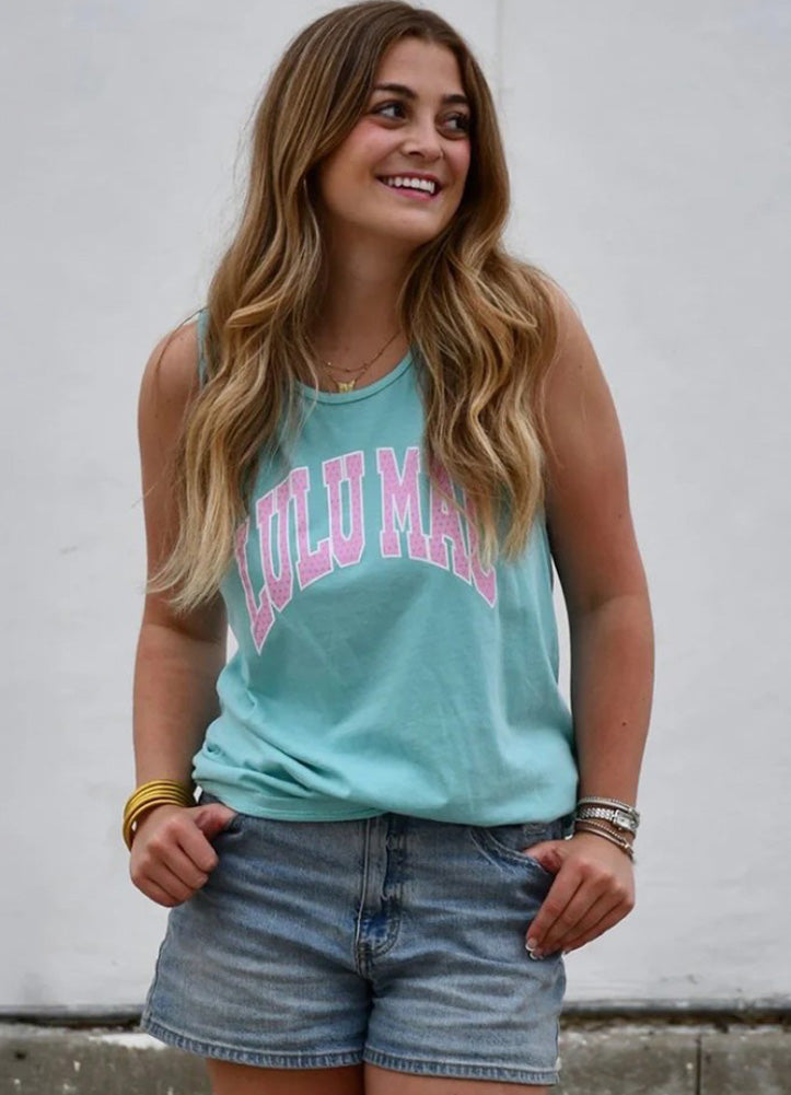 Polka Dot Chalky Mint Tank by Girlie Girl