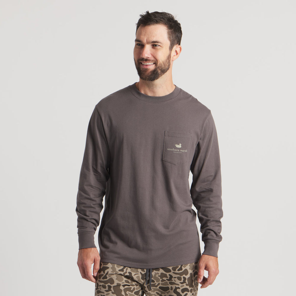 LS Duckstamp Pintail Tee in Iron Grey by Southern Marsh