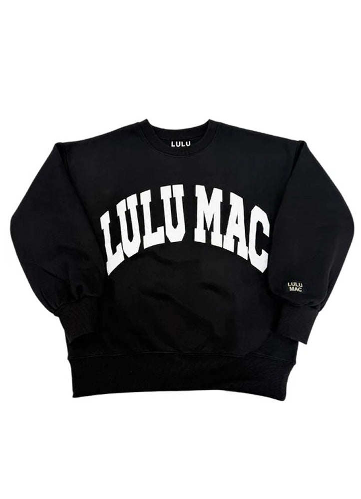 Lulu Mac Puff Sweatshirt in Black/White by Girlie Girl
