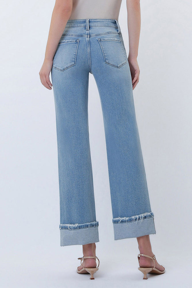 MR Cuffed Slim Wide Leg Pants in Energetic by Vervet
