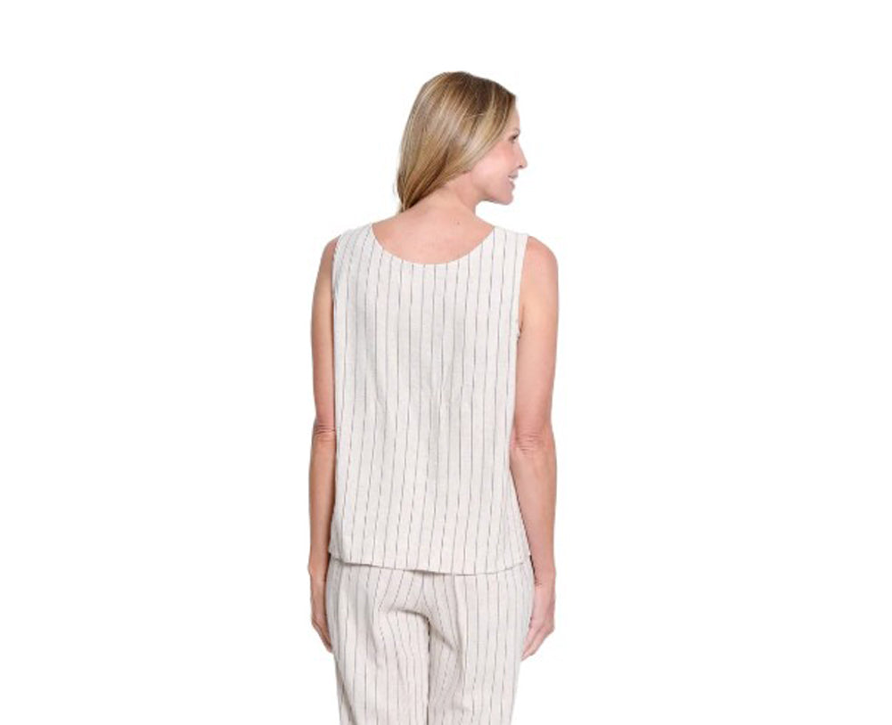 Scoop Neck Tank in Flax by S.Y.I