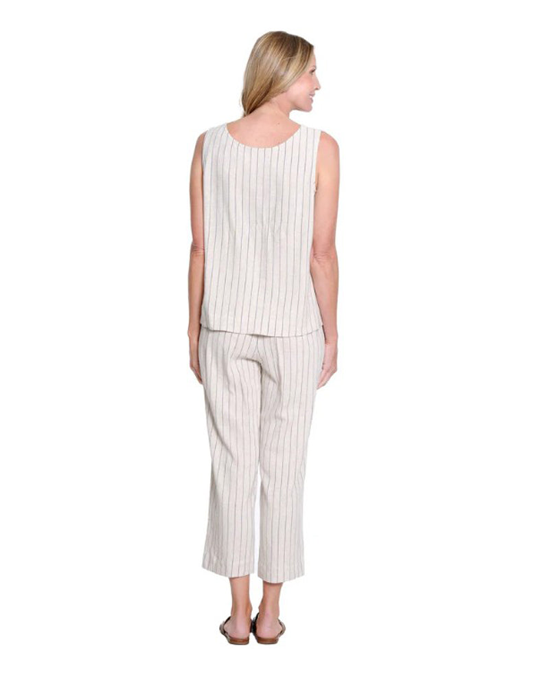 Drawstring Cropped Pants in Flax by S.Y.I
